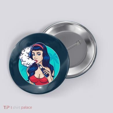 Vaping Cloud Vape Lady Button