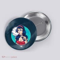 Vaping Cloud Vape Lady Button thumb 0
