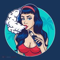 Vaping Cloud Vape Lady Mousepad thumb 1