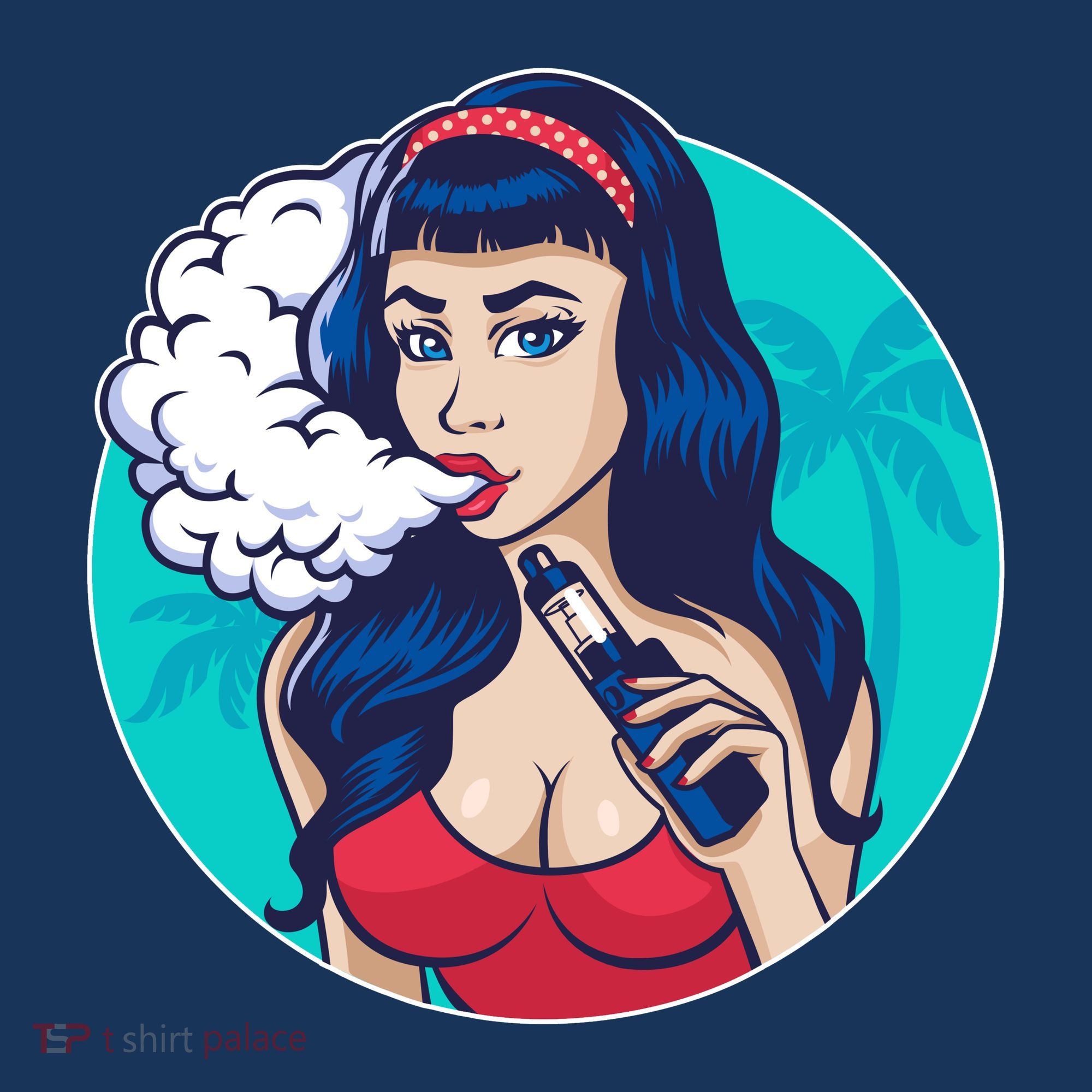 Vaping Cloud Vape Lady Women's Tank Top