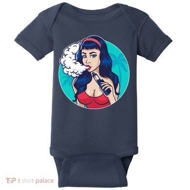 Vaping Cloud Vape Lady Baby Bodysuit