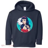 Vaping Cloud Vape Lady Toddler Hoodie thumb 0