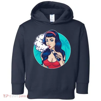 Vaping Cloud Vape Lady Toddler Hoodie