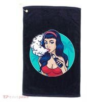 Vaping Cloud Vape Lady Golf Towel thumb 0