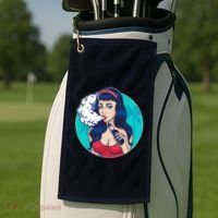 Vaping Cloud Vape Lady Golf Towel thumb 2