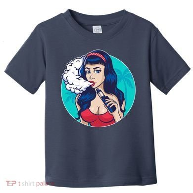 Vaping Cloud Vape Lady Toddler T-Shirt