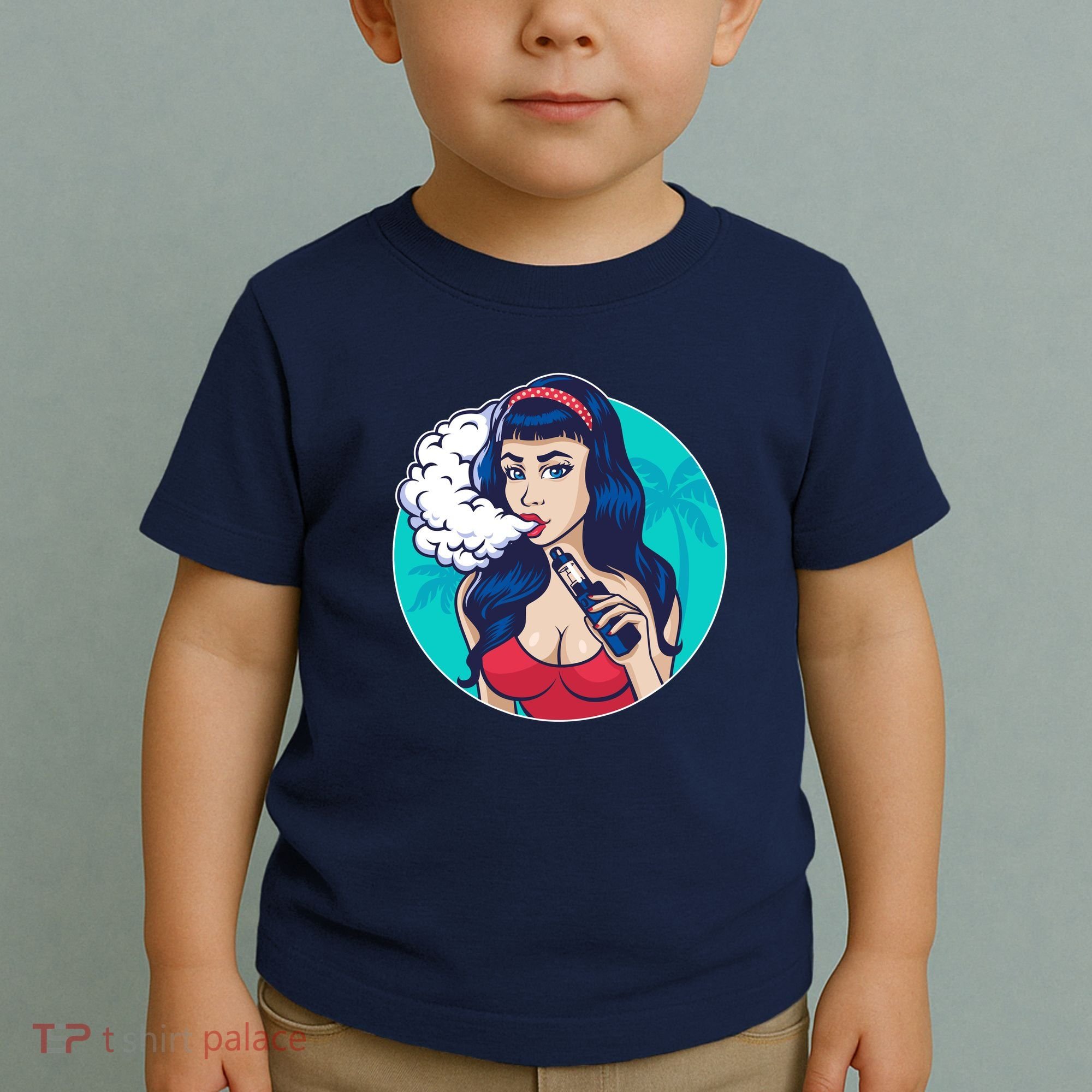 Vaping Cloud Vape Lady Toddler T-Shirt