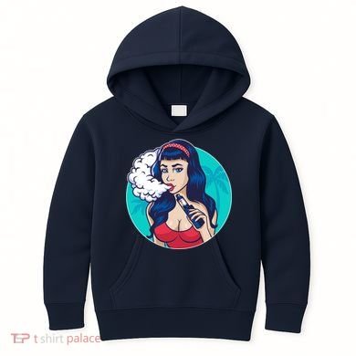 Vaping Cloud Vape Lady Kids Hoodie