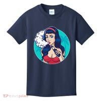 Vaping Cloud Vape Lady Kids T-Shirt thumb 0