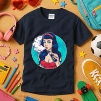 Vaping Cloud Vape Lady Kids T-Shirt thumb 3