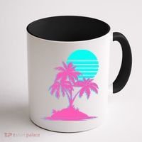 Vapor Wave Beach Coffee Mug thumb 1