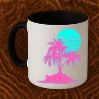 Vapor Wave Beach Coffee Mug thumb 2