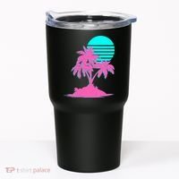 Vapor Wave Beach Tumbler thumb 0