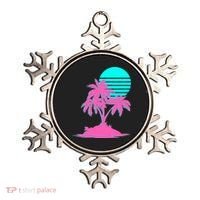 Vapor Wave Beach Ornament thumb 0