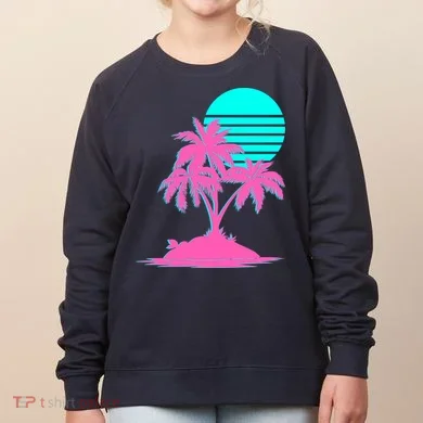 Vapor Wave Beach Women's Sweatshirt