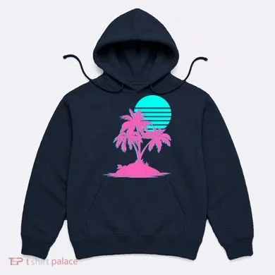 Vapor Wave Beach Hoodie