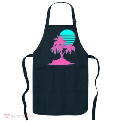 Vapor Wave Beach Apron