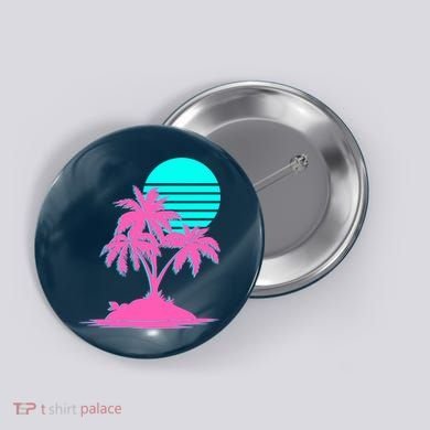Vapor Wave Beach Button