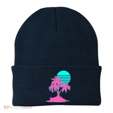 Vapor Wave Beach Beanie