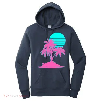 Vapor Wave Beach Women's Hoodie