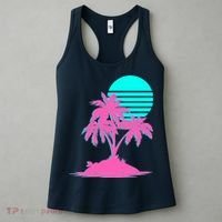 Vapor Wave Beach Women's Tank Top thumb 3