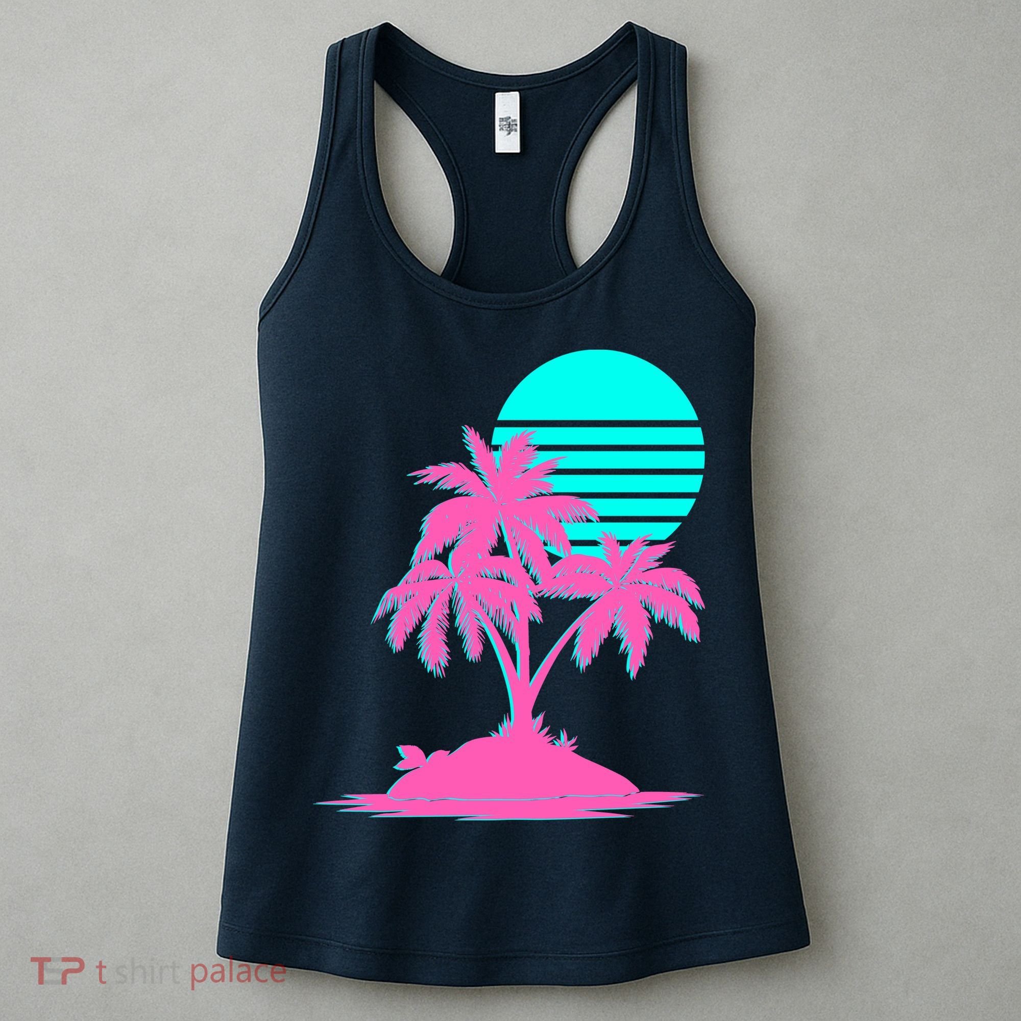 Vapor Wave Beach Women's Tank Top