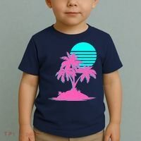 Vapor Wave Beach Toddler T-Shirt thumb 2