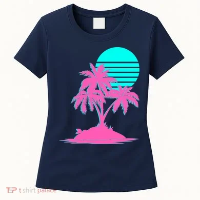Vapor Wave Beach Women's T-Shirt