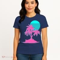 Vapor Wave Beach Women's T-Shirt thumb 4