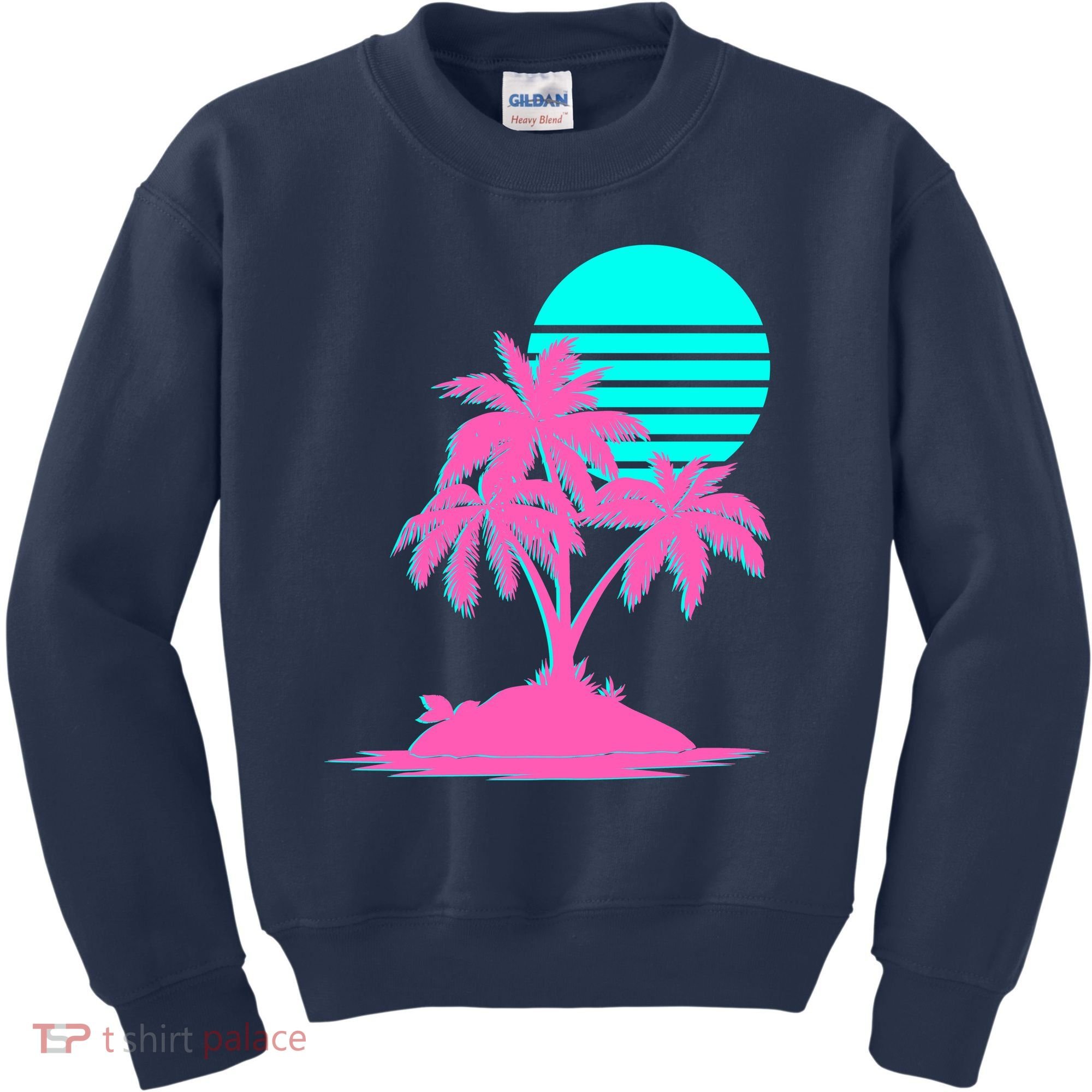Vapor Wave Beach Kids Sweatshirt