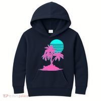 Vapor Wave Beach Kids Hoodie thumb 0