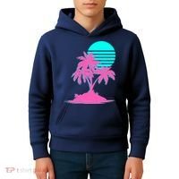 Vapor Wave Beach Kids Hoodie thumb 4