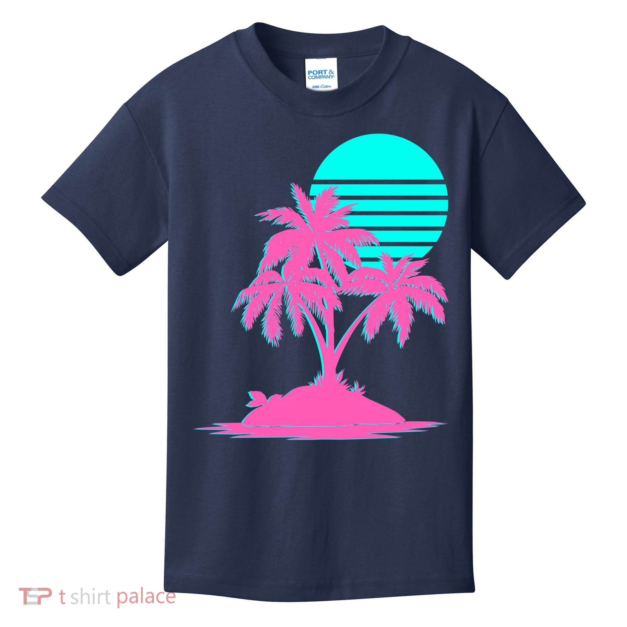 Vapor Wave Beach Kids T-Shirt