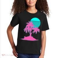Vapor Wave Beach Kids T-Shirt thumb 2