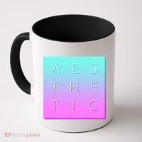 Vaporware Aesthetic Square Coffee Mug thumb 0