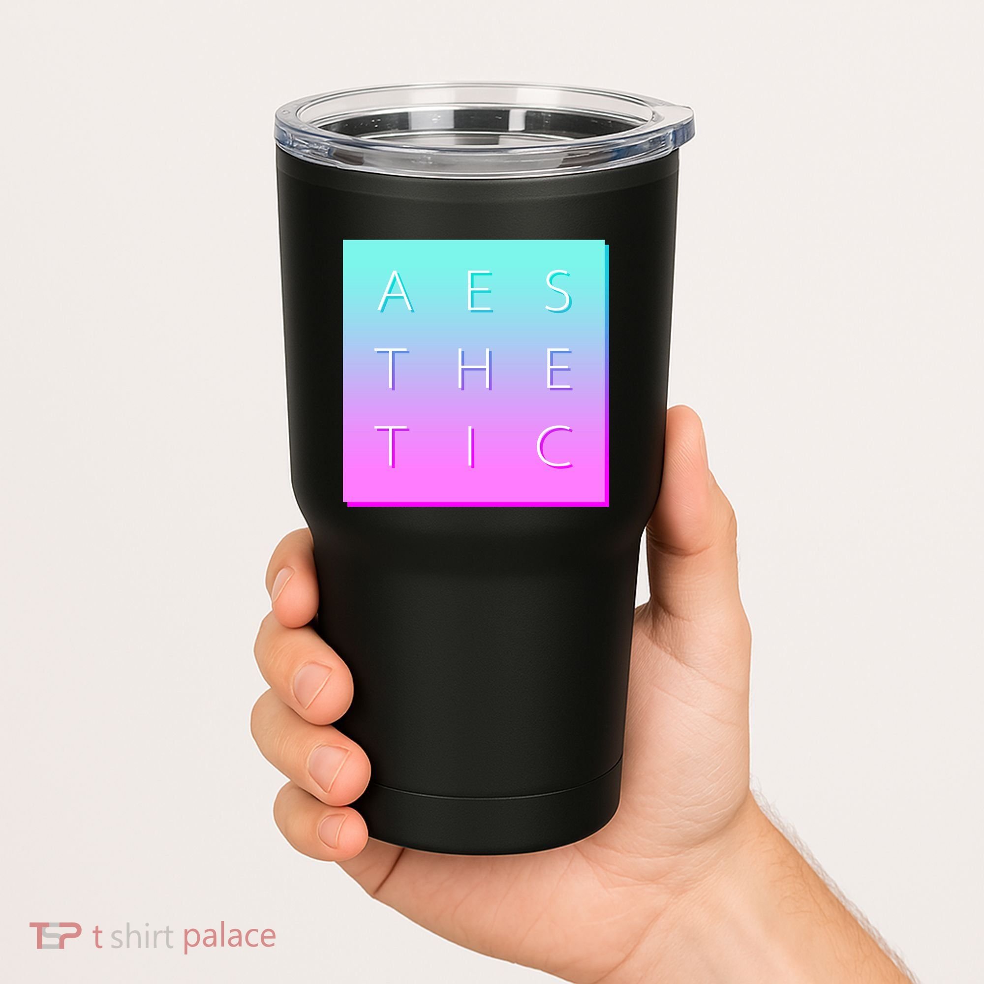 Vaporware Aesthetic Square Tumbler