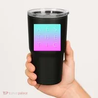 Vaporware Aesthetic Square Tumbler thumb 2