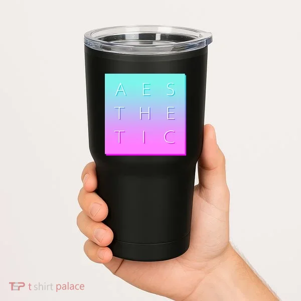 Vaporware Aesthetic Square Tumbler