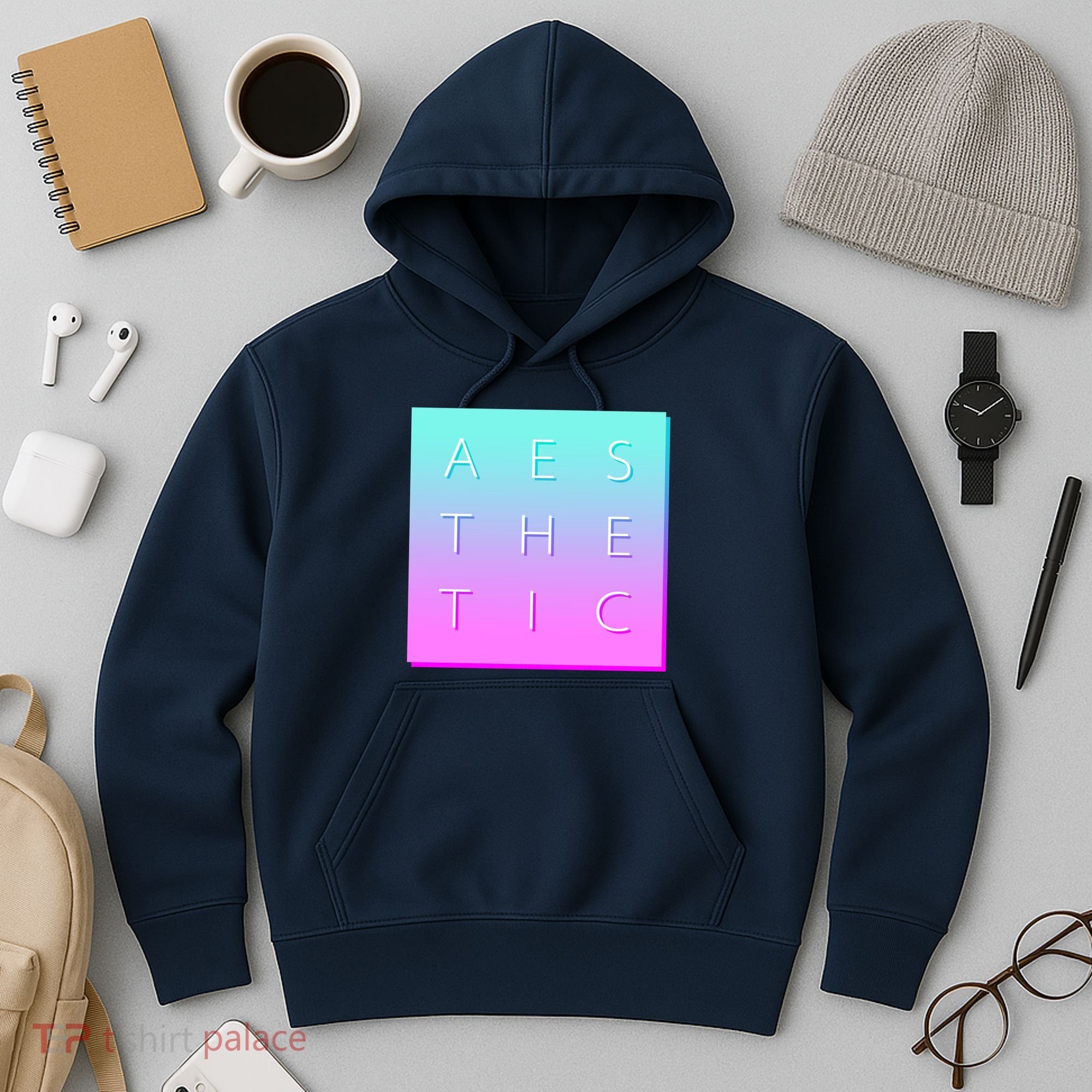 Vaporware Aesthetic Square Hoodie
