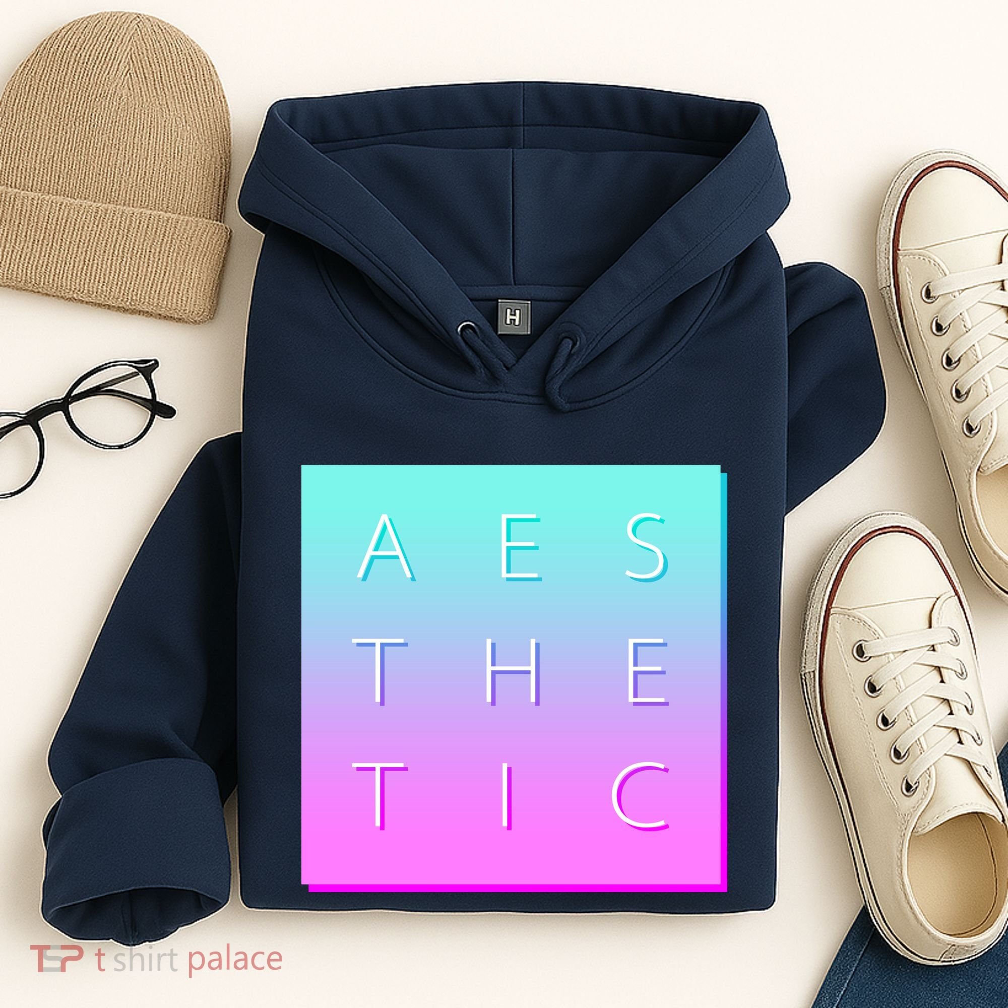 Vaporware Aesthetic Square Hoodie