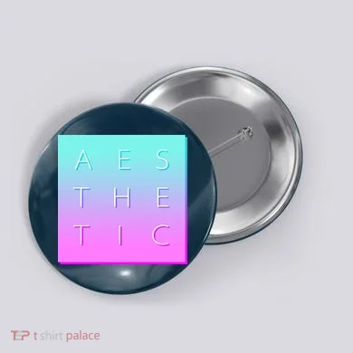 Vaporware Aesthetic Square Button
