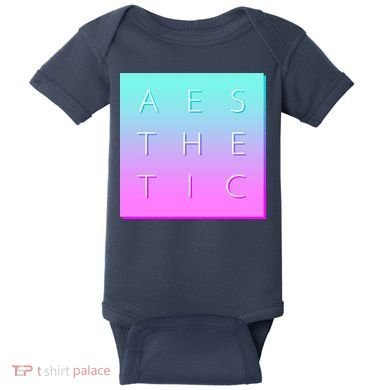Vaporware Aesthetic Square Baby Bodysuit
