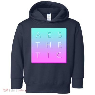 Vaporware Aesthetic Square Toddler Hoodie