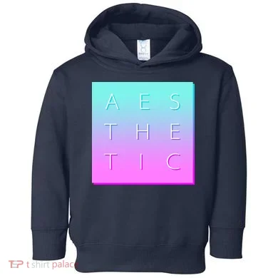 Vaporware Aesthetic Square Toddler Hoodie