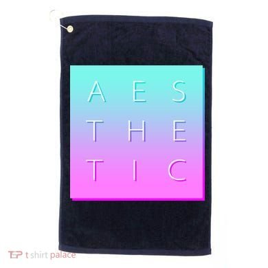 Vaporware Aesthetic Square Golf Towel