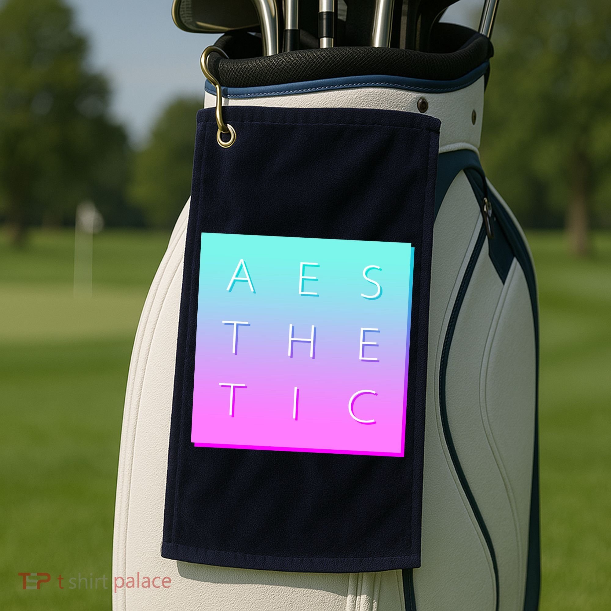 Vaporware Aesthetic Square Golf Towel