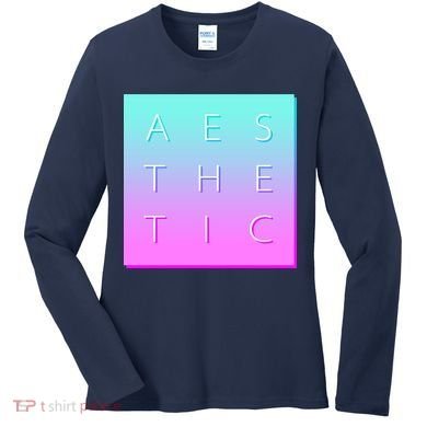 Vaporware Aesthetic Square Women's Long Sleeve Shirt