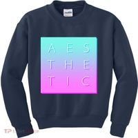 Vaporware Aesthetic Square Kids Sweatshirt thumb 0