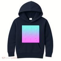 Vaporware Aesthetic Square Kids Hoodie thumb 0