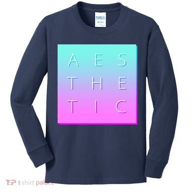 Vaporware Aesthetic Square Kids Long Sleeve Shirt